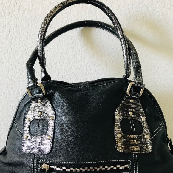 Charlie Lapson black leather satchel shoulder bag‎ - Picture 4 of 9